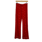 Auden Red Heart Print Two Piece Pajama Set- Size S