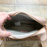 Pink Lily Faux Leather/Sherpa Crossbody Bag