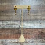 No Brand Gold and Pearl Dangle Earrings