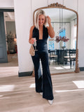 Pink Lily Black Halter or Cross Neck Open Back Jumpsuit- Size S (sold out online)