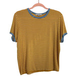Gaze Gold/White Striped Top- Size L (see notes)