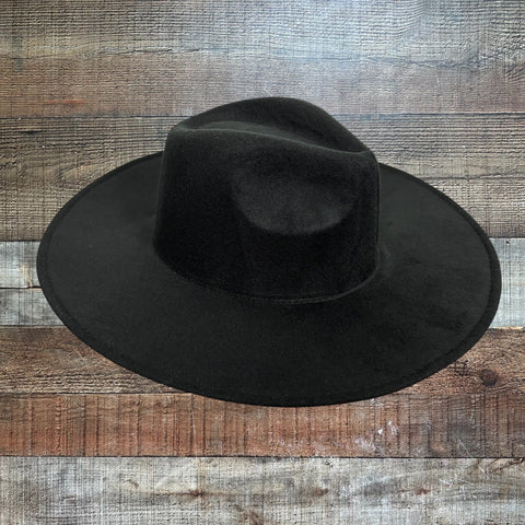 No Brand Black Wide Brim Hat NWT