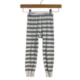 Hanna Andersson White/Gray Striped Big Sister Two Piece Pajamas- Size 4Y (see notes, sold as a set)