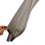 Vestique Light Gray Ribbed Detail Cropped Turtleneck Top- Size S