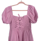 ASTR Pink Front Tie Smocked Bodice Dress- Size L (see notes)
