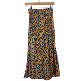Urban Outfitters Animal Print Satin Elastic Waist Skirt- Size S