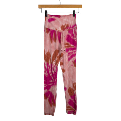 Offline By Aerie Pink Tie Dye Cross Waist Leggings - Size M (Inseam 24")