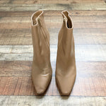 Vince Camuto Tan Soft Leather Heeled Booties- Size 8 (see notes)