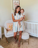 Show Me Your Mumu Pastel Striped Ruffle Sleeve Dress- Size M (sold out online)