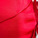 A New Day Red Satin Front Tie Bell Sleeve Top- Size L (see notes)