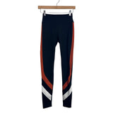 Splits59 Black with Orange and White Stripe Leggings- Size XS (Inseam 26")