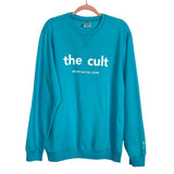 Port & Company Aqua Blue The Cult Sweatshirt- Size M