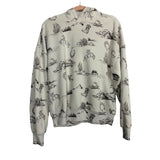 Abercrombie & Fitch Cream Western Printed Hooded Sweatshirt- Size M (sold out online)