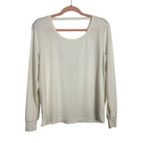 LINC Cream Scoop Back Top - Size S