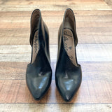 Lanvin Black Asymmetrical Stiletto Booties- Size 36