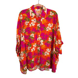 Entro Tropical Print Button Front Top NWT- Size S/M (sold out online)