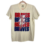 Comfort Colors Cream Braves Tee - Size S (See Notes)