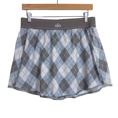 Alo Argyle with Built-In Shorts Tennis Skirt NWT- Size L (we have matching bra)