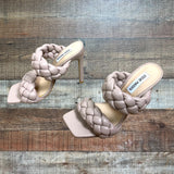 Steve Madden Taupe Braided Double Strap Kenley Heels- Size 7.5 (see notes)