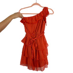 No Brand Orange Swiss Dot Dress - Size XS