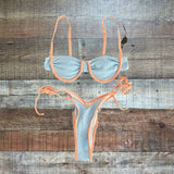Zaful Baby Blue/Peach Bikini Set NWT - Size S/US 4