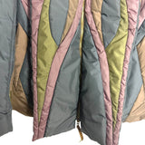 BCBGMAXAZRIA Runway Navy/Purple/Olive Puffer Jacket- Size XS