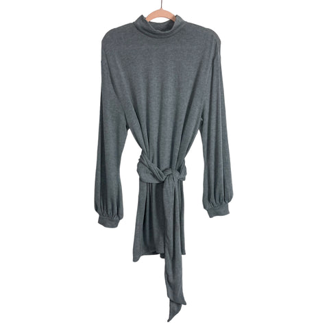 Majorelle Grey Mock Neck Sweater Dress- Size M
