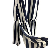 Olivaceous White/Navy Striped Halter Dress - Size S