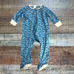 Gerber Blue Dinosaurs Zip Up Footie Outfit- Size 6-9M