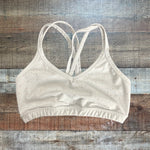 Beyond Yoga White Gold Speckled Sports Bra- Size S
