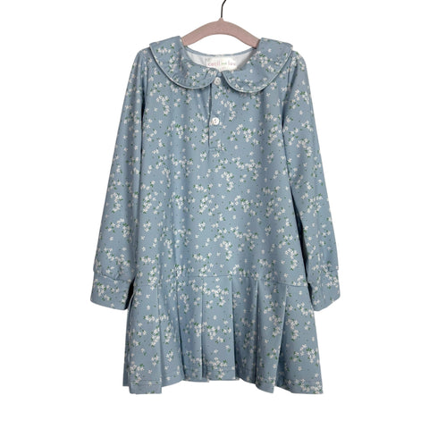 Cecil And Lou Blue Floral Print Pleated Bottom Dress - Size 4T