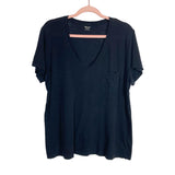 Madewell Black V-Neck Pocket Tee- Size XL (see notes)