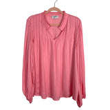 Crosby by Mollie Burch Pink Satin Blouse- Size XXL (sold out online)