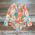 Just One You (Carter's) Floral Print Zip Swimsuit - Size 2T