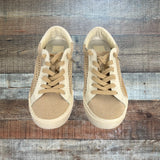 Dolce Vita Tan and White Eyelet Sneakers- Size 8 (Great Condition)