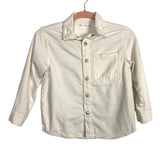 Zara White Distressed Snap Jean Jacket-Size 7Y (see notes)