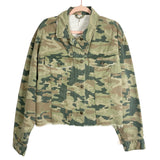 Free People Camo Denim "Hello Gorgeous" Jacket NWT- Size L