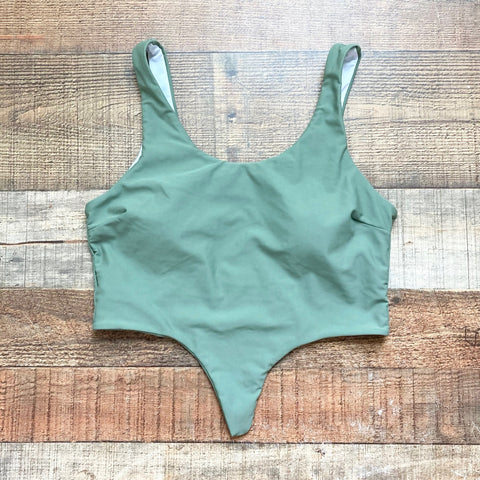 No Brand Olive Padded Bikini Top- Size S (see notes)