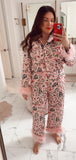 Icy City Co Bianca Satin Feather Trim Pajama Set NWT - Size XL (Sold Out Online)