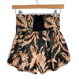 Free People Movement Black Floral Printed Lined Shorts- Size S