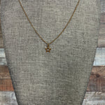 No Brand Gold Bar Star Cutout Necklace (See Notes)
