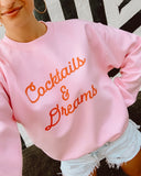 Pink Lily Pink Cocktails and Dreams Sweatshirt- Size M (sold out online)