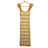 Ramy Brook Yellow Silver and White Metallic Open Knit Kit Dress NWT- Size S