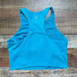 Lululemon Turquoise Built in Shelf Bra Cropped Tank- Size 12