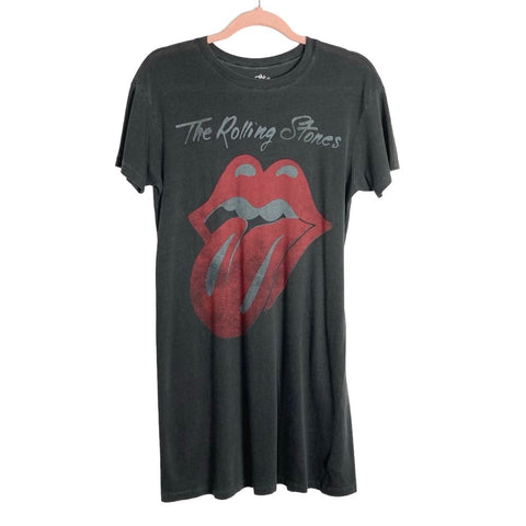 Rolling Stones Washed Black T-Shirt Dress- Size XS