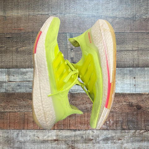 Adidas Neon Yellow Ultraboost Sneakers - Size 7.5 (See Notes)