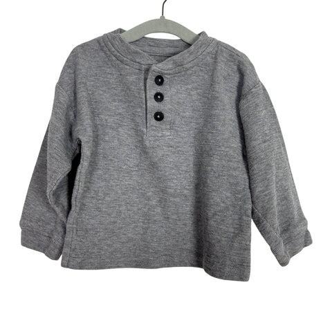 Easy-Peasy Grey Organic Cotton Top - Size 18M