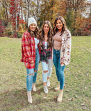 Sanctuary Beige/Pink/Brown Shacket - Size S