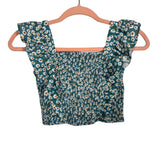 Shein Teal Floral Two Piece Skirt Set- 7 Years