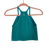 Free People Movement Aqua Blue Ribbed Crop Tank- Size M